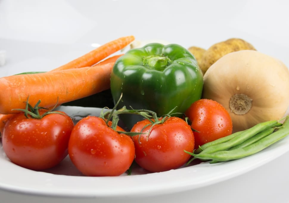 bundle of vegetables on tray preview