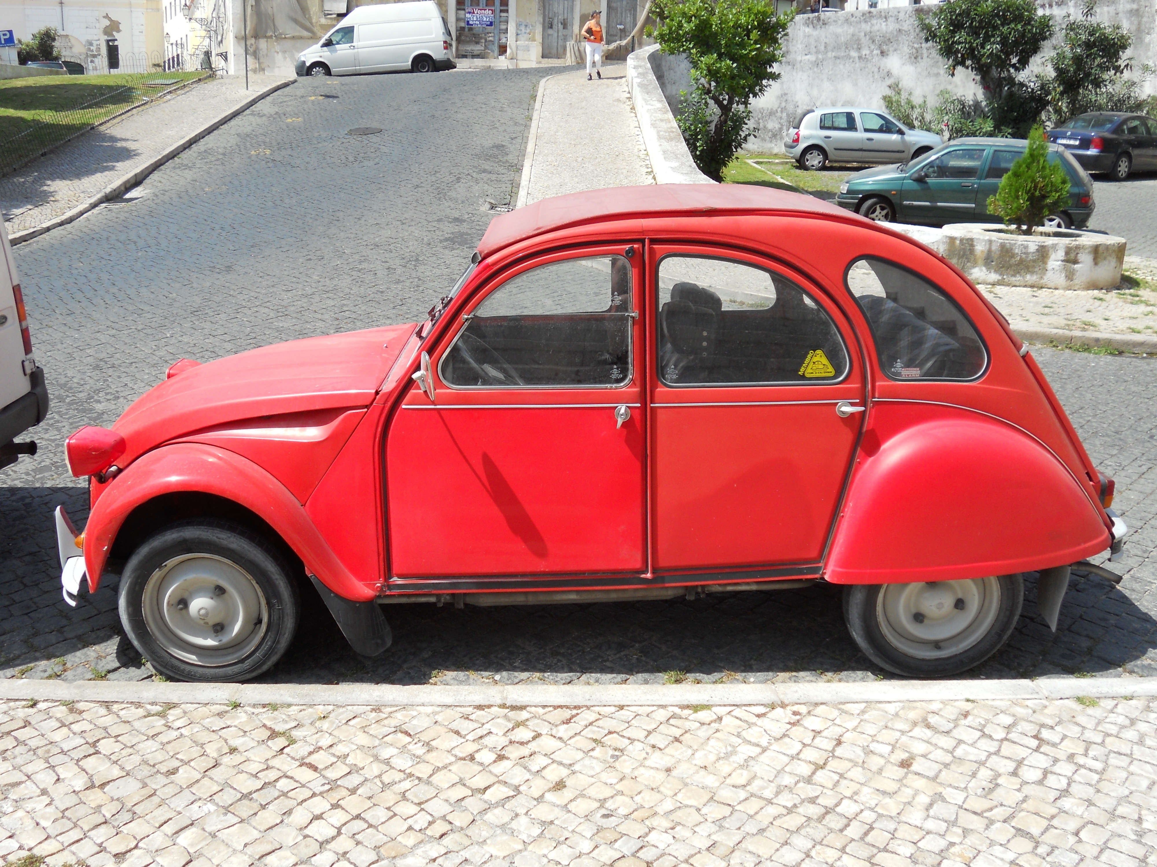 red classic 5 door hatchback