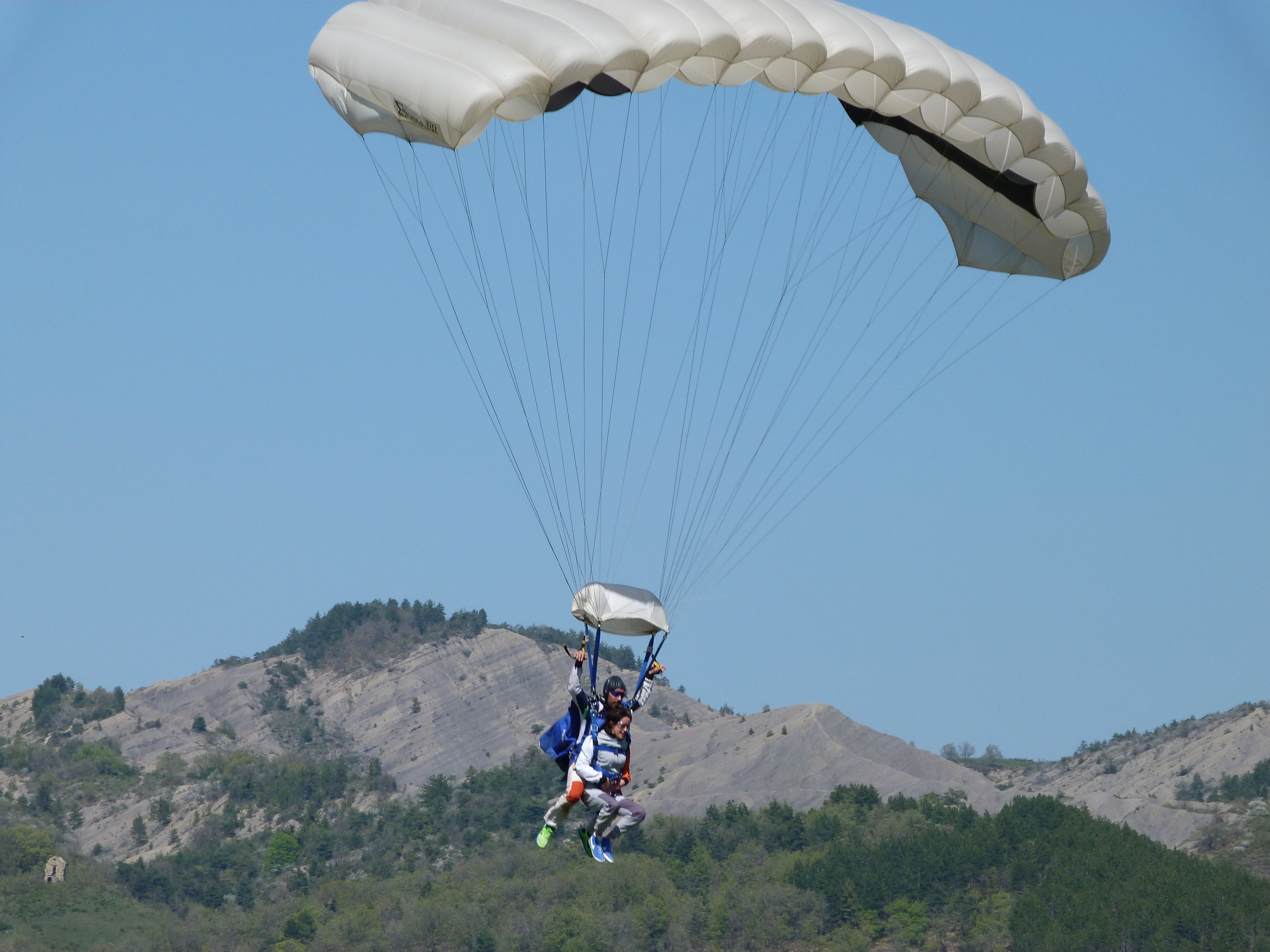 white parachute