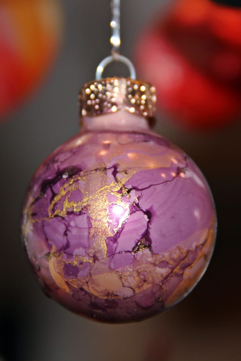 purple and brown bauble preview