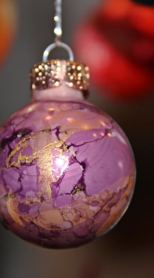 purple and brown bauble thumbnail
