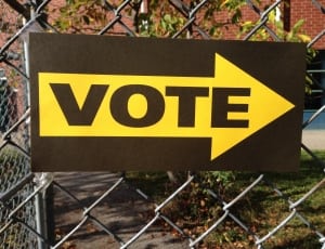 black and yellow vote signage thumbnail