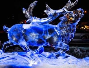 clear glass deer lighted figurie thumbnail