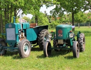 2 green tractors thumbnail