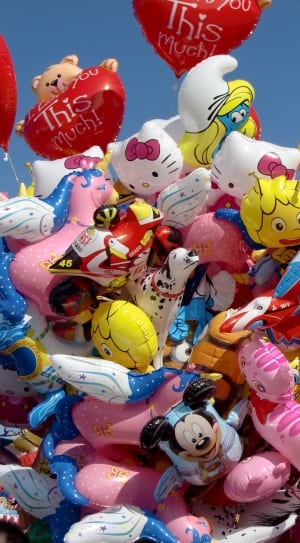toddler's assorted animal infaltable balloons thumbnail