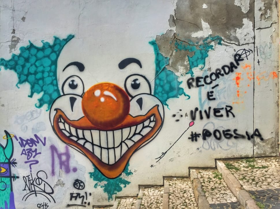 clown wall graffiti preview