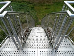stainless steel and grey stairs thumbnail