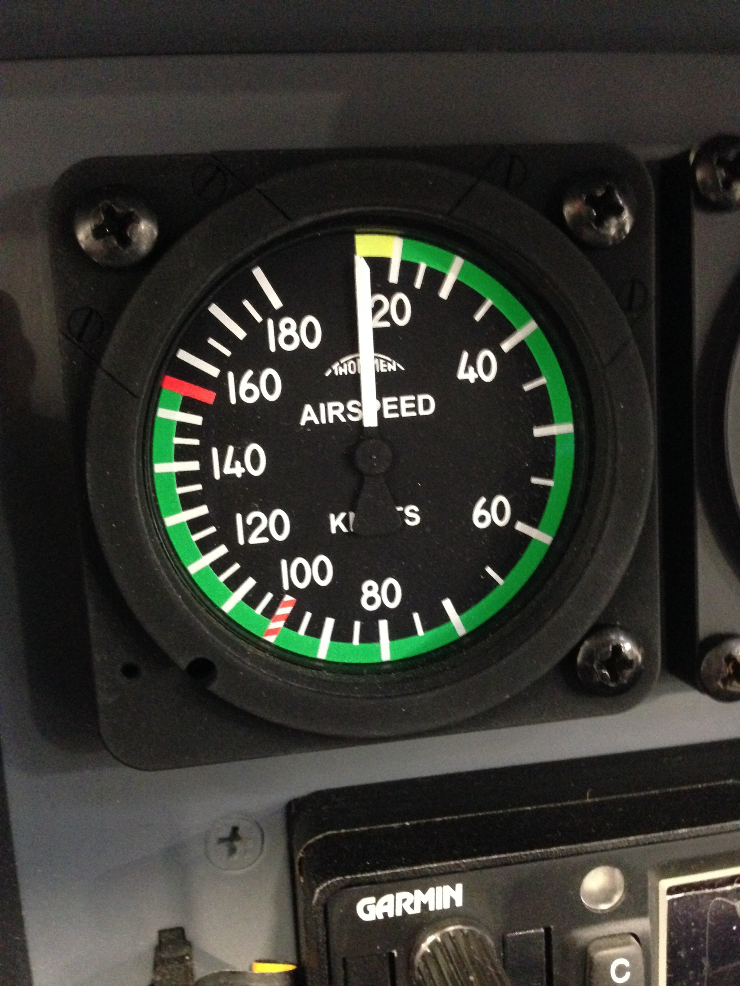 black airspeed gauge
