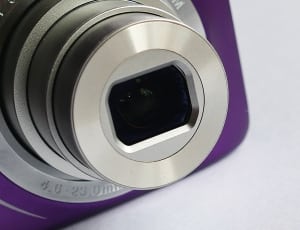 gray and purple point and shoot camera thumbnail