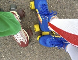 pair of blue roller skates thumbnail