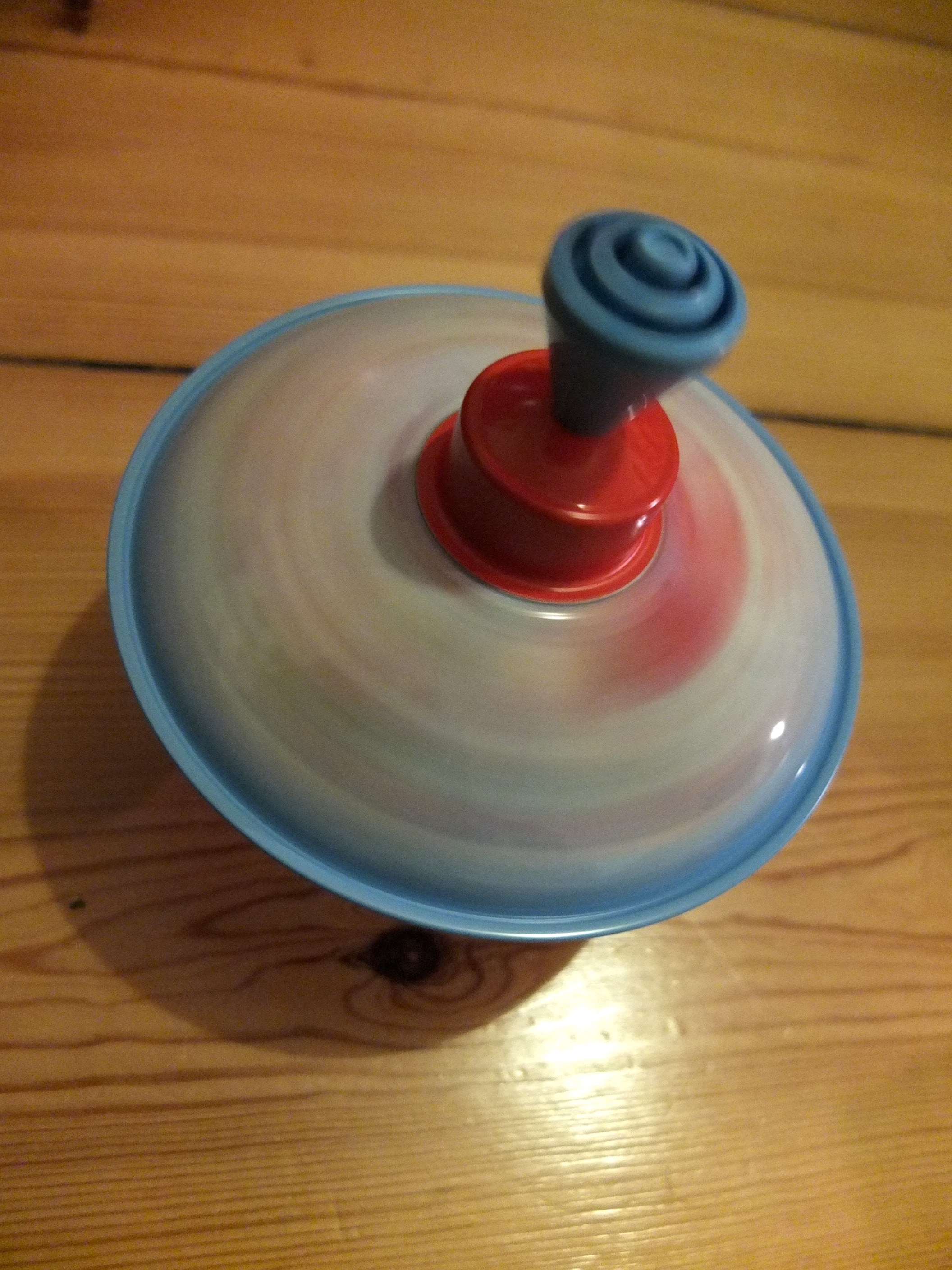 blue spin toy
