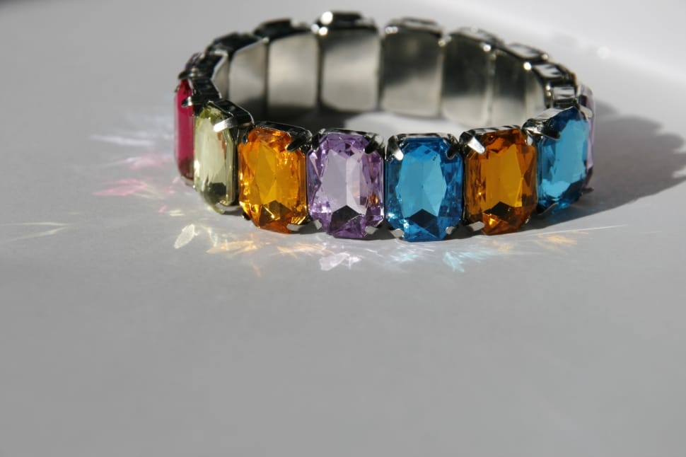 amethyst,sapphire and citrine diamond magnetic bracelet preview