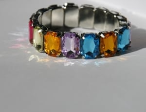 amethyst,sapphire and citrine diamond magnetic bracelet thumbnail