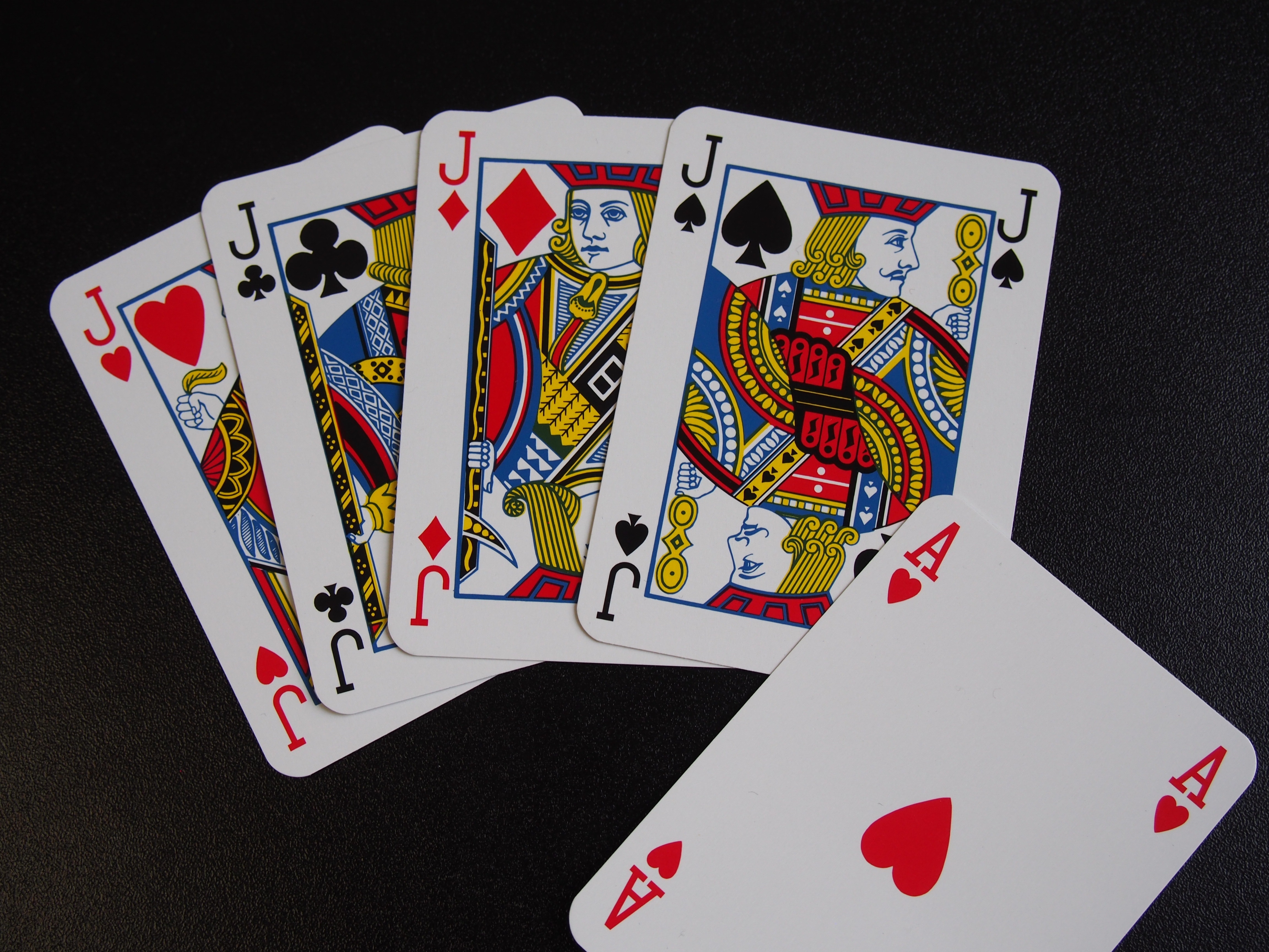 4 jack and ace of heart playing cards free image | Peakpx