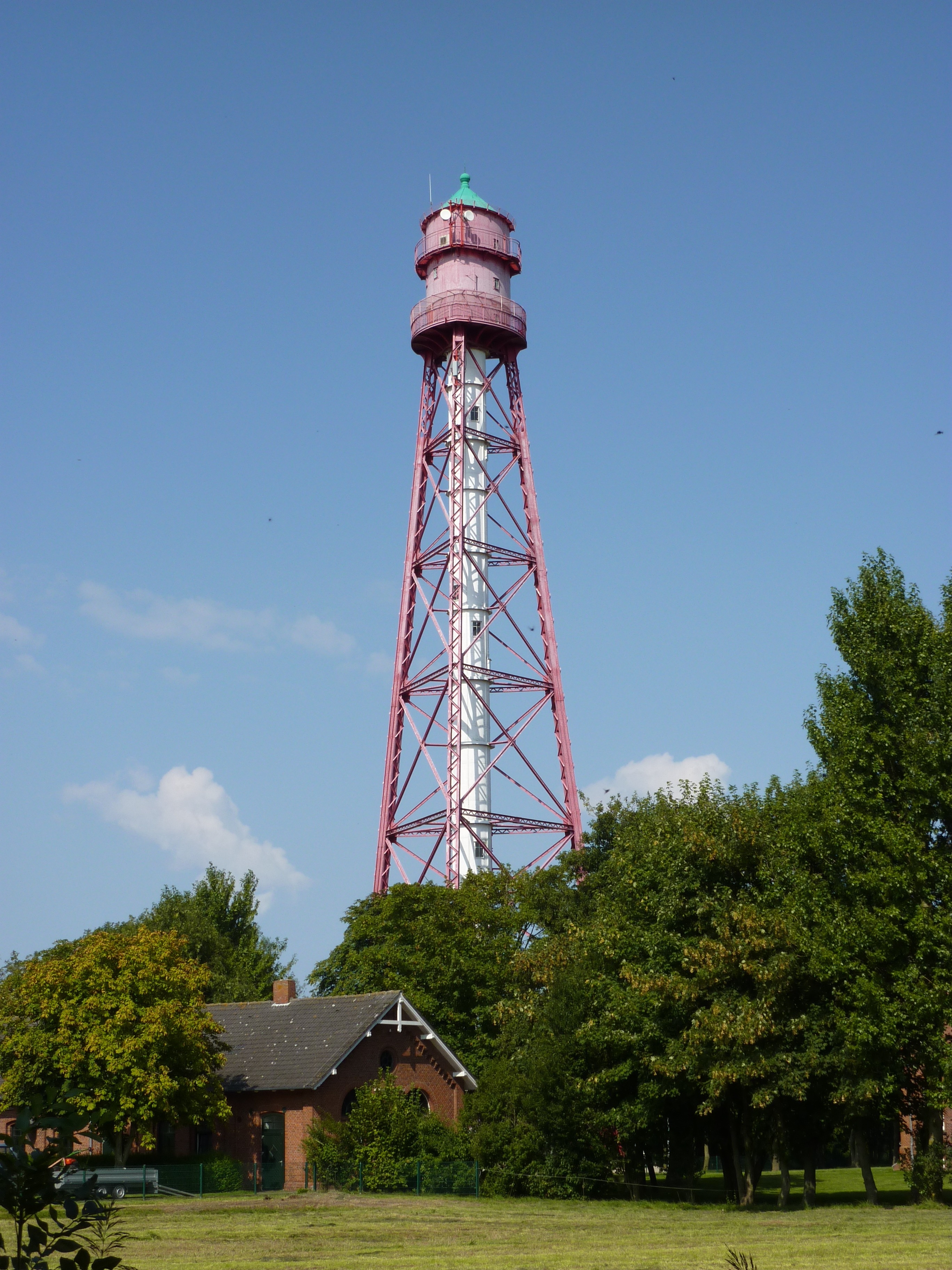 pink and white tower
