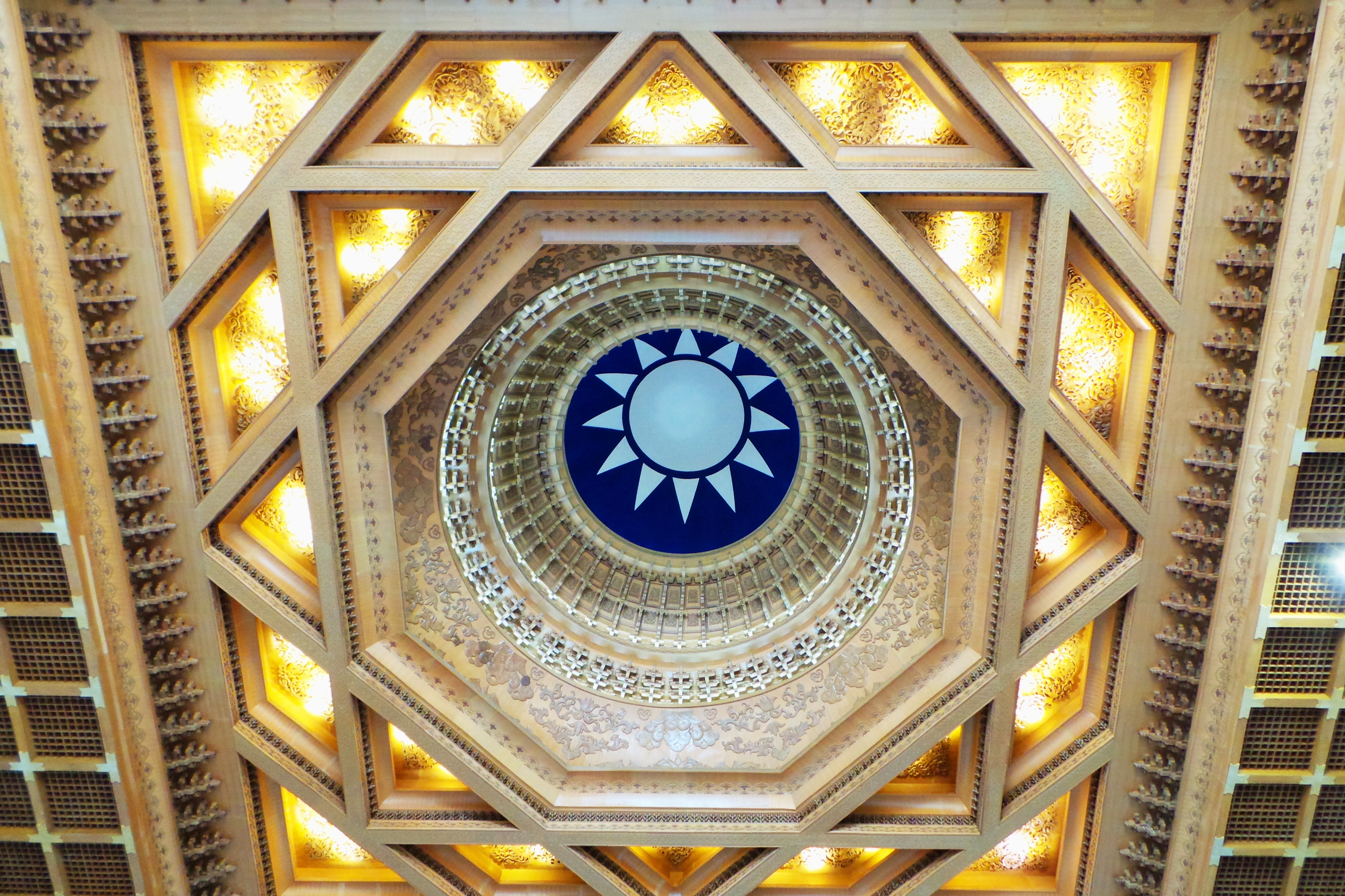 blue and white dome ceiling