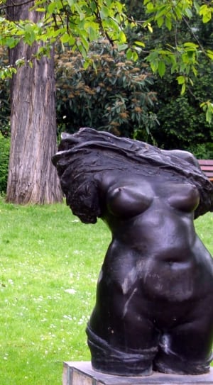 woman's black ceramic nude figurine thumbnail