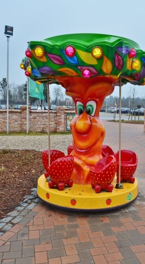 orange green and yellow tree and strawberry carousel thumbnail