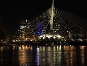 Bridge, Night, Water, Landmark, City, night, illuminated thumbnail