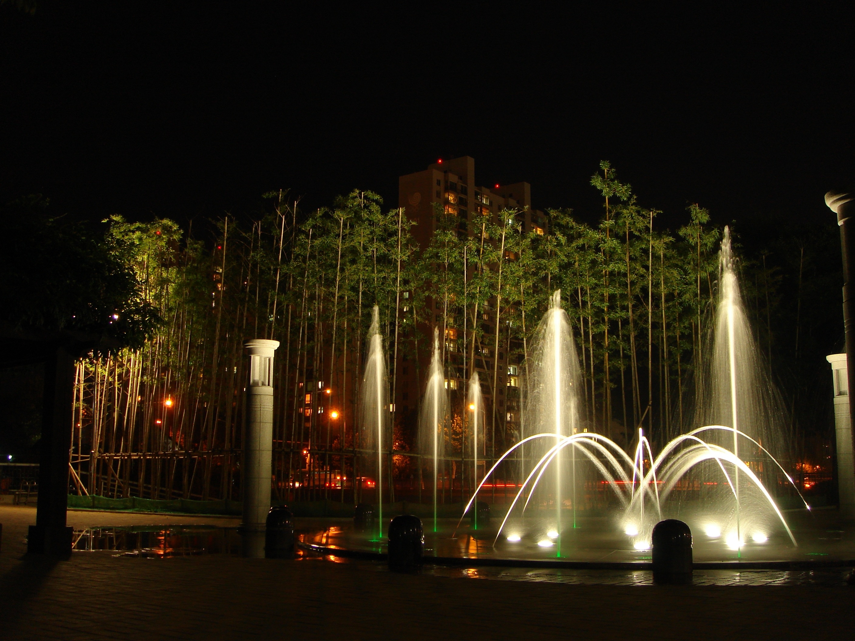 lighted fountain