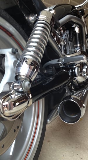 stainless steel and black motorcycle thumbnail