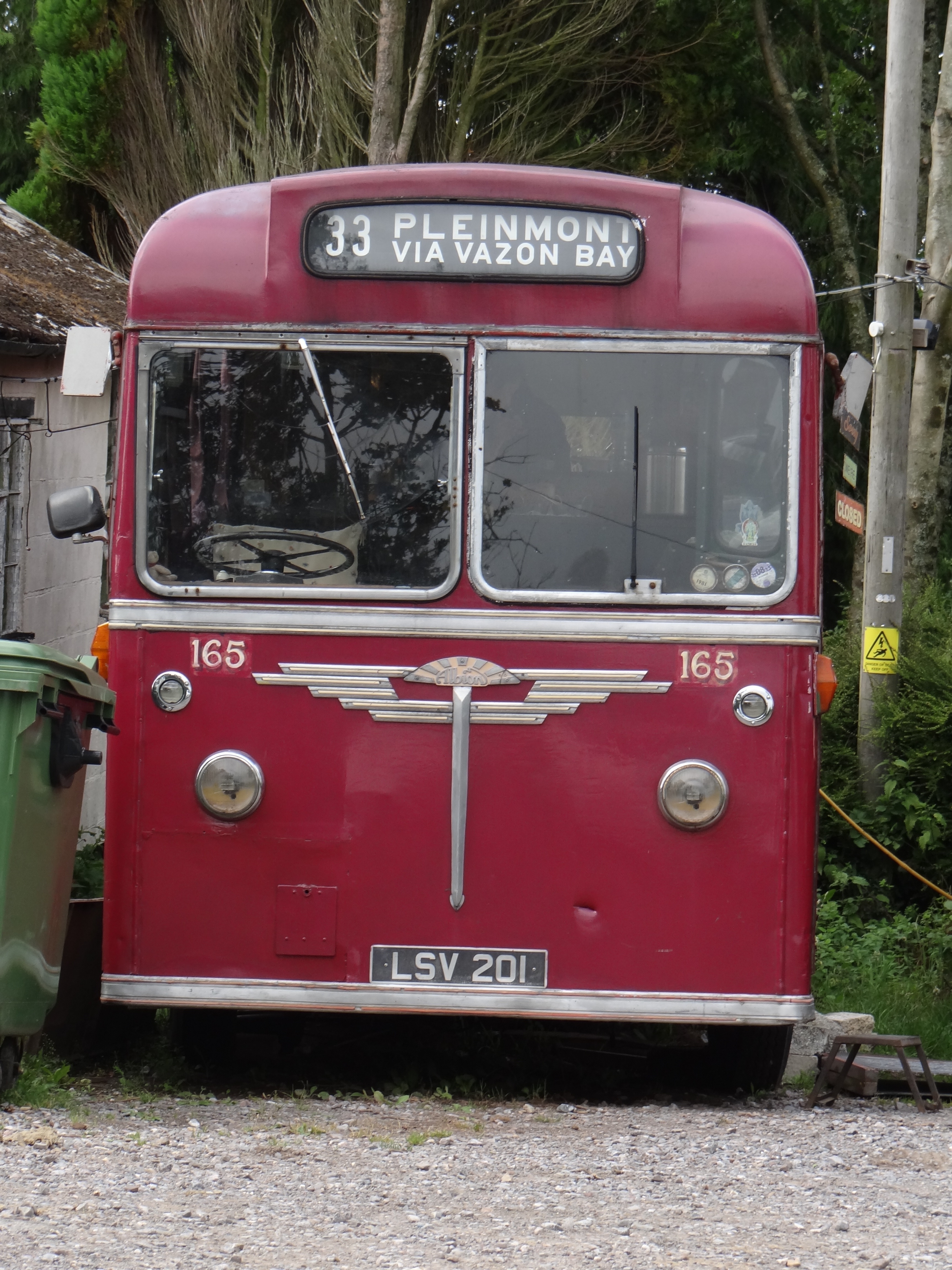 red classic bus