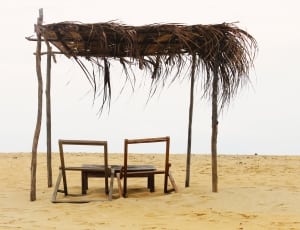 brown wooden beach chairs thumbnail
