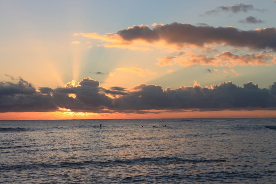 Sunset, Kauai, Hawaii, Beach, Ocean, sunset, sea preview