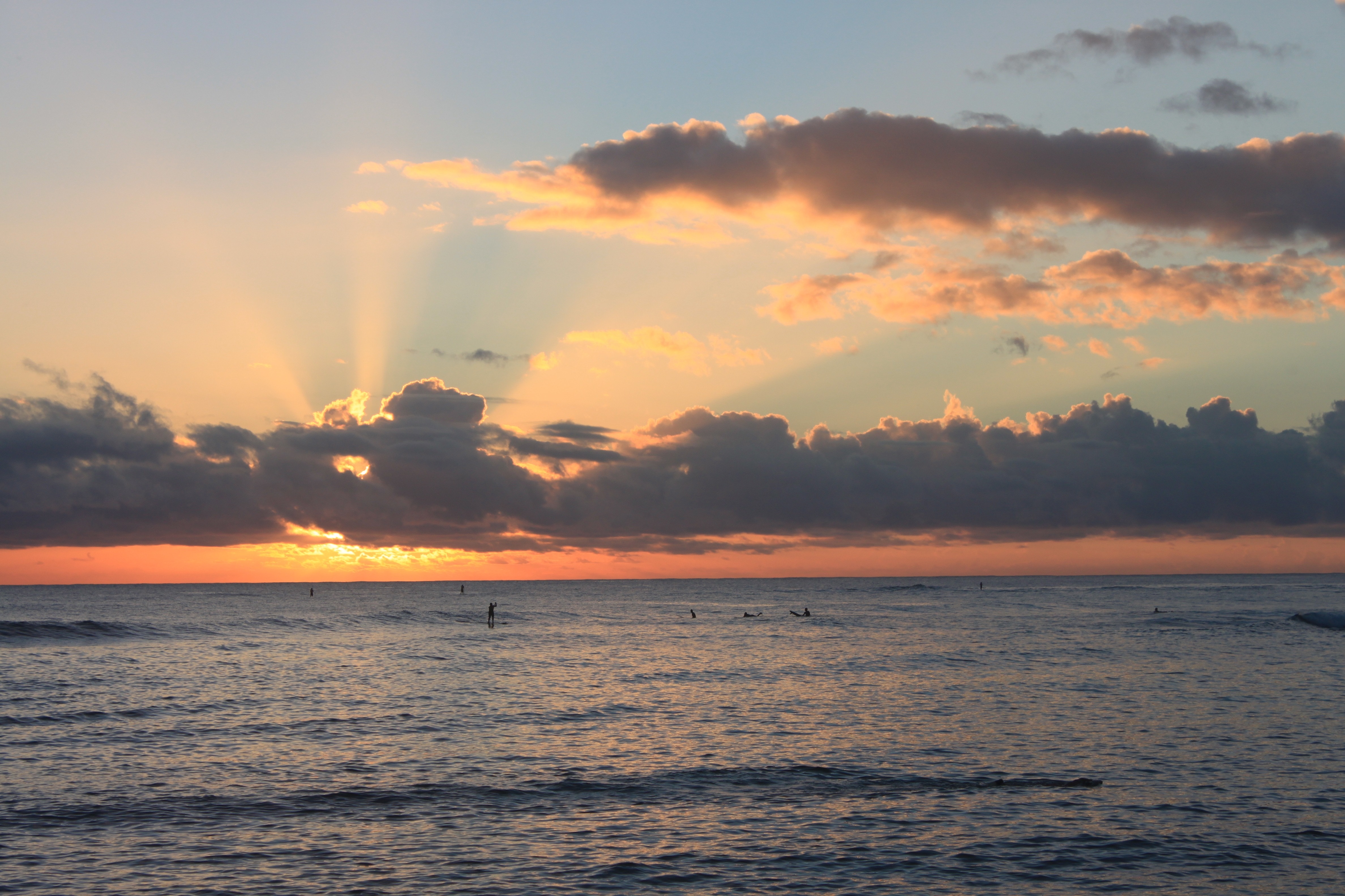 Sunset, Kauai, Hawaii, Beach, Ocean, sunset, sea