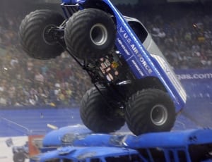 blue and gray monster truck thumbnail