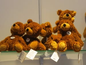 5 brown bear plush toys thumbnail