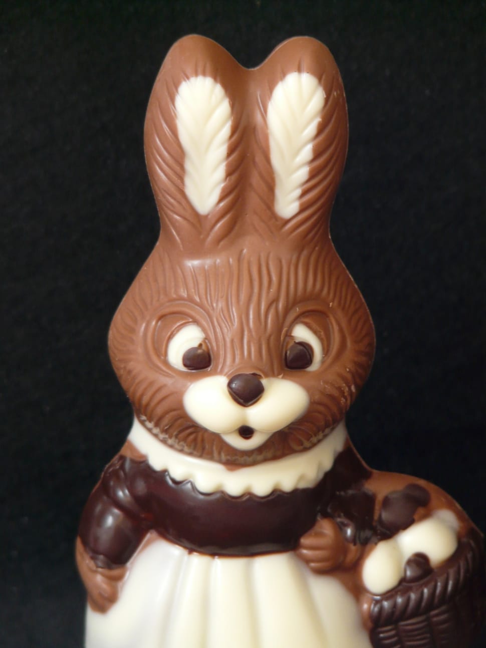 brown and white rabbit ceramic figurine preview
