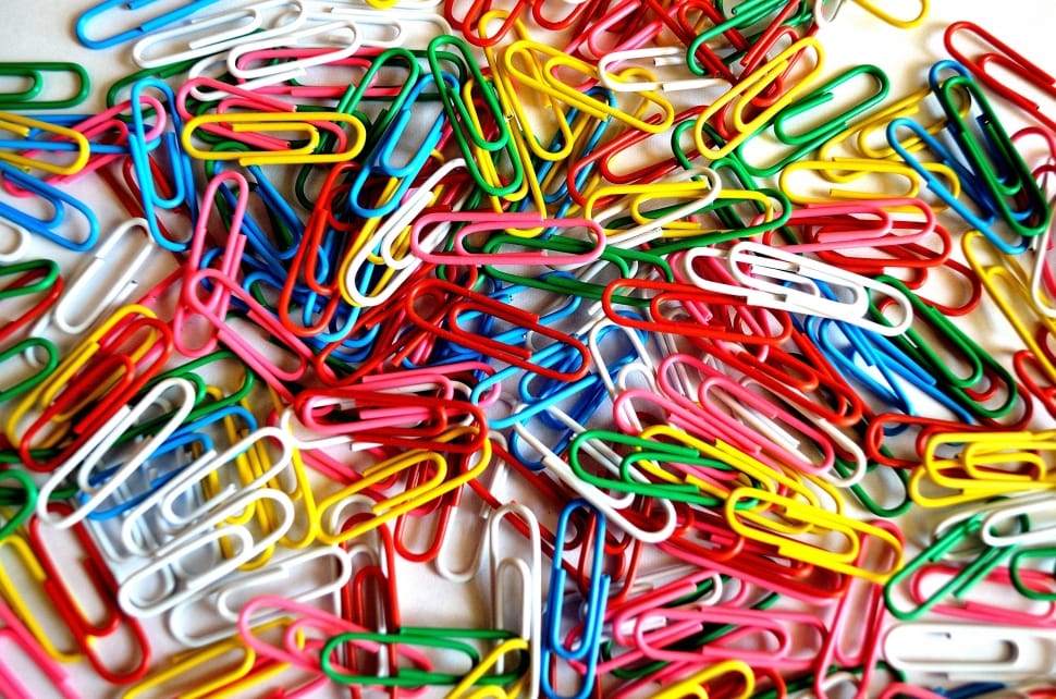 assorted color paper clips lot preview