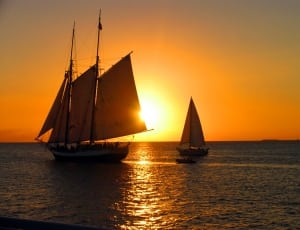Sunset, Ship, Boat, Sea, Water, Sky, nautical vessel, sunset thumbnail