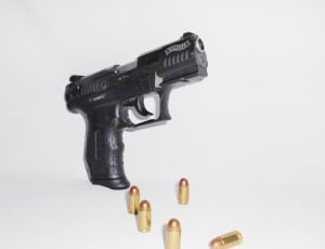 black semi automatic pistol thumbnail