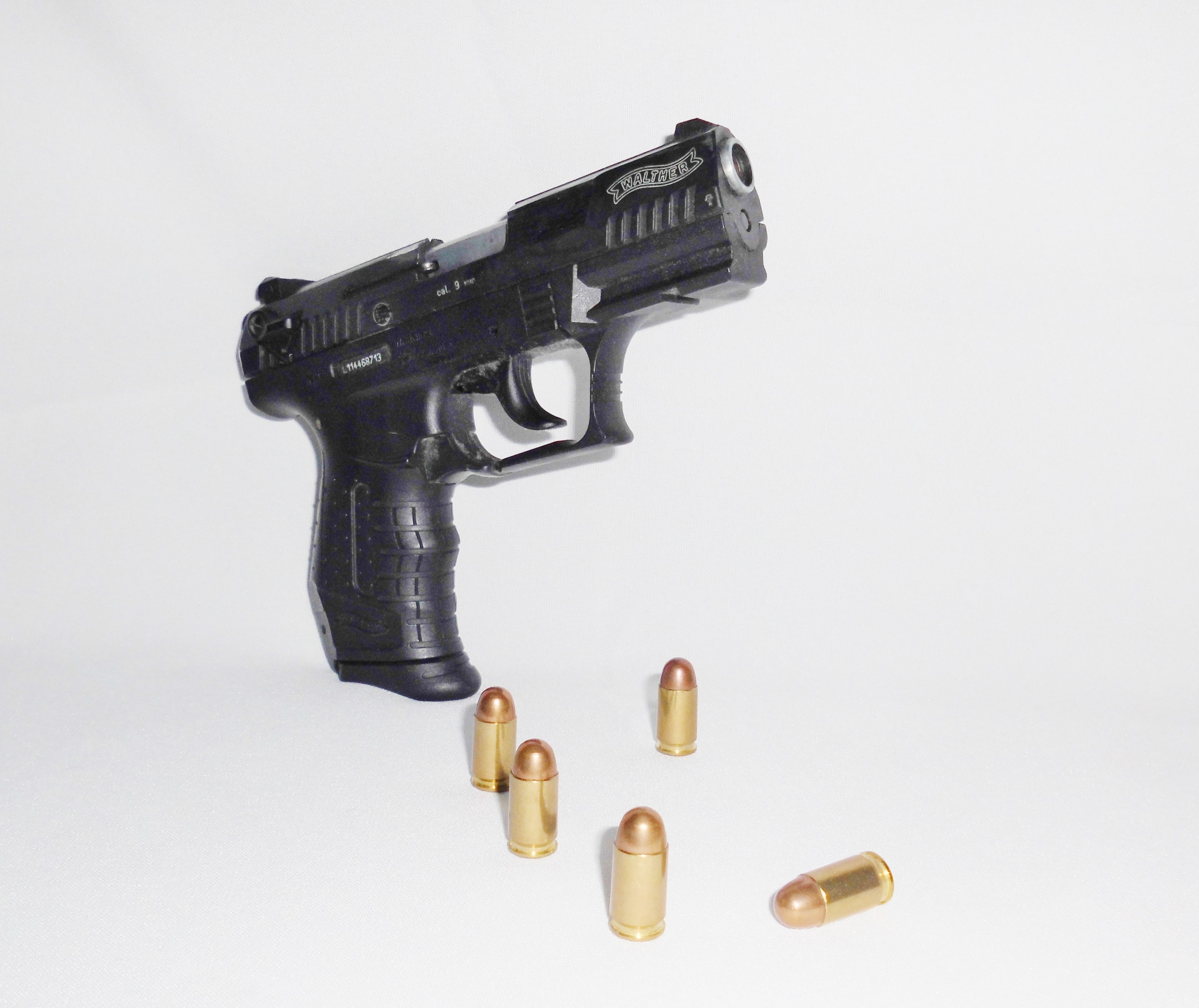 black semi automatic pistol