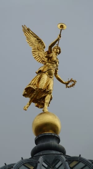 low angle photo of a gold Angel Statue thumbnail
