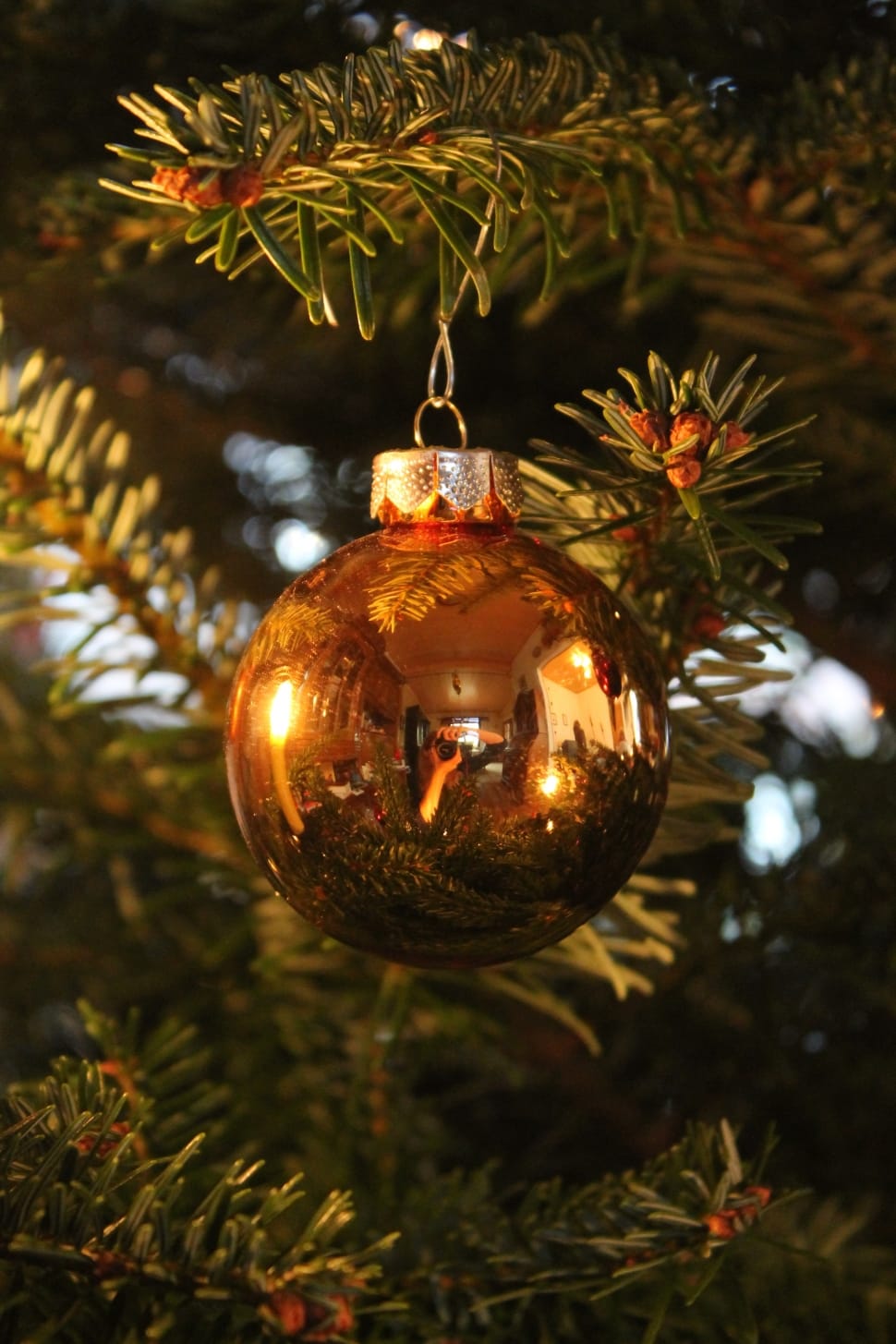 brown christmas bauble preview