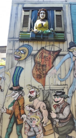 clown and cowboys graffiti wall thumbnail