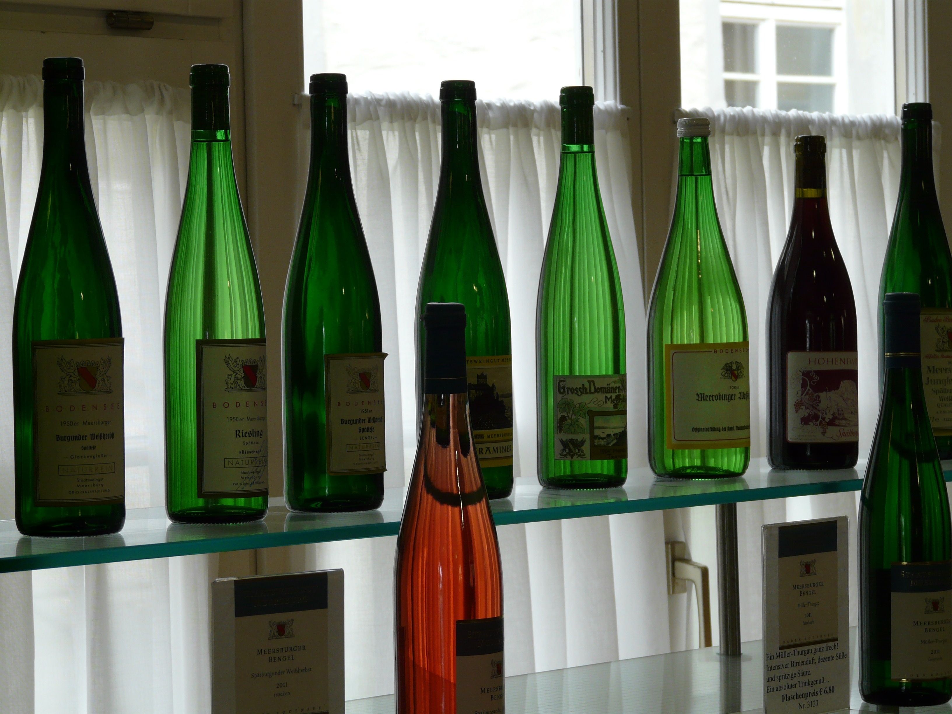 green tinted glass bottles