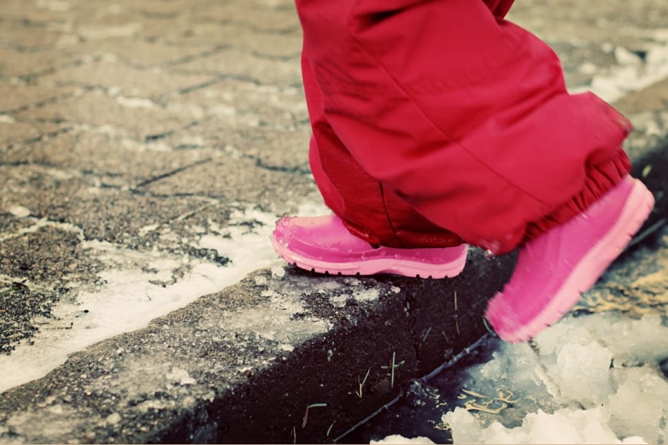 toddler's pink boots and red pants preview