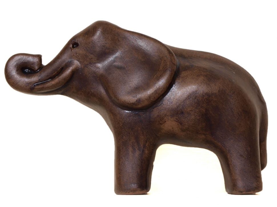 brown wooden elephant figurine preview