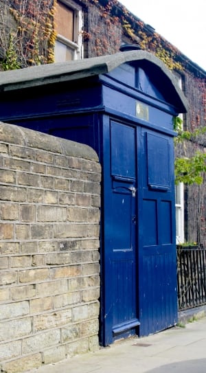 blue wooden shed thumbnail