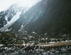 photograph of mountain covered with snow thumbnail