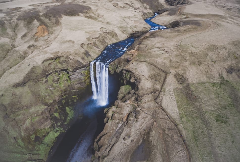 time lapse aerial photo of waterfalls preview