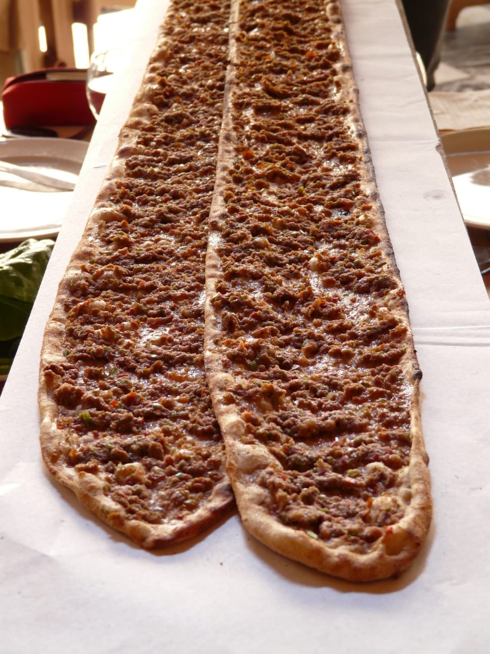 ground cooked meat on dough preview