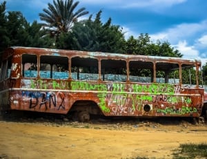 brown rusted bus thumbnail