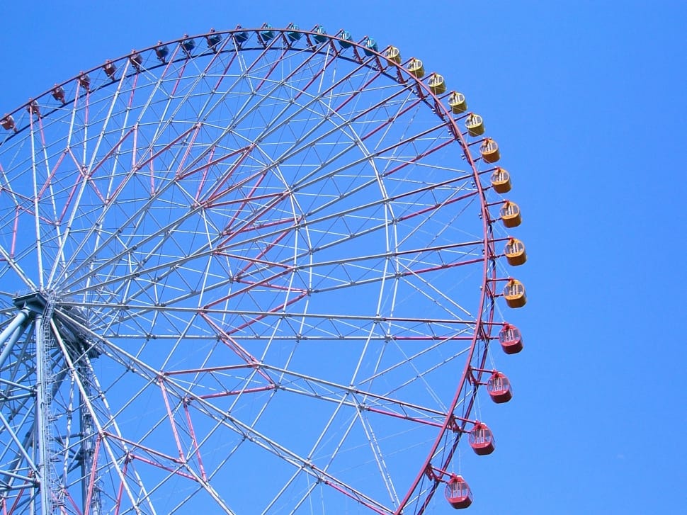 red and yellow ferris wheel preview