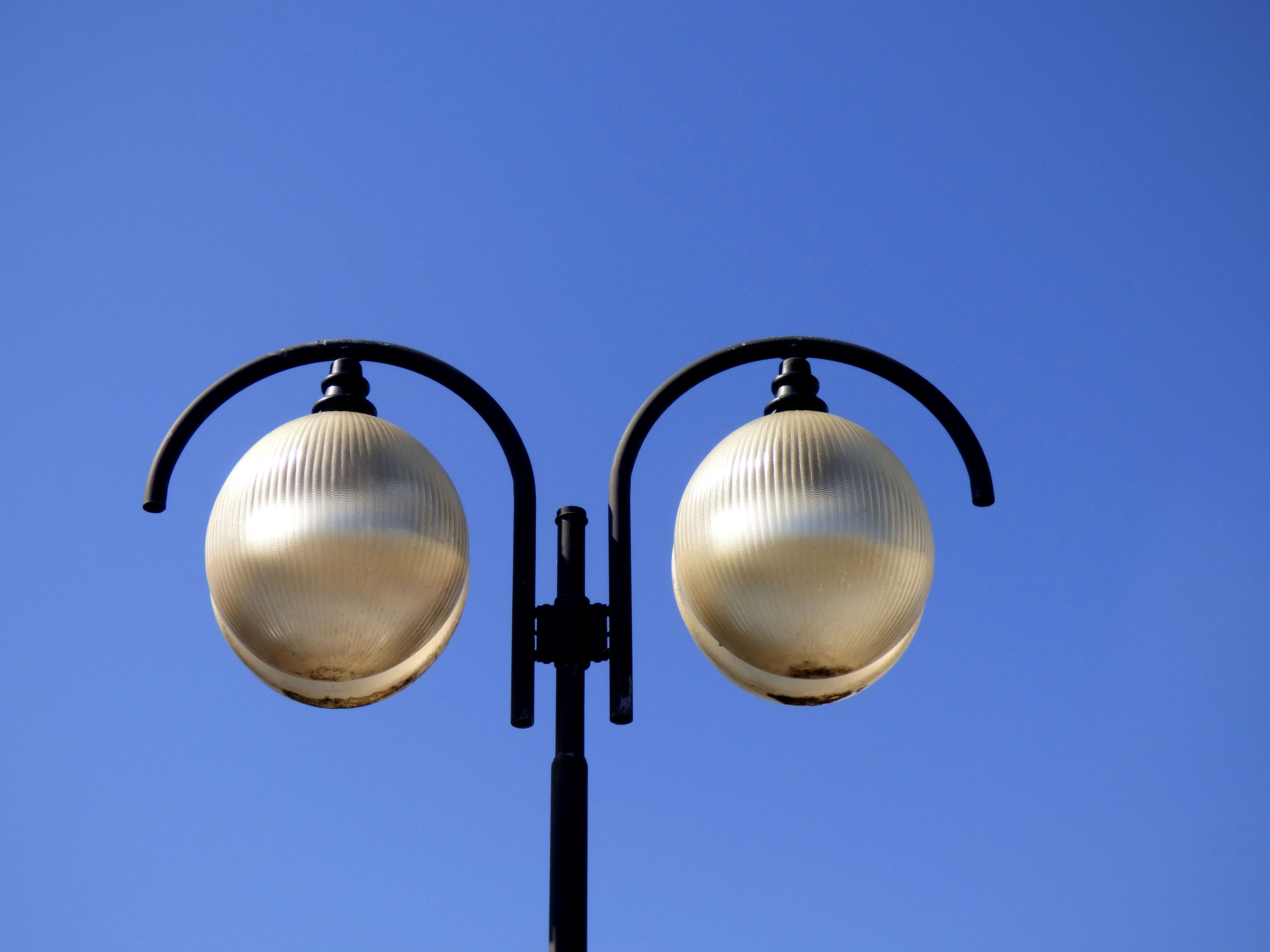 gold ball post lamps