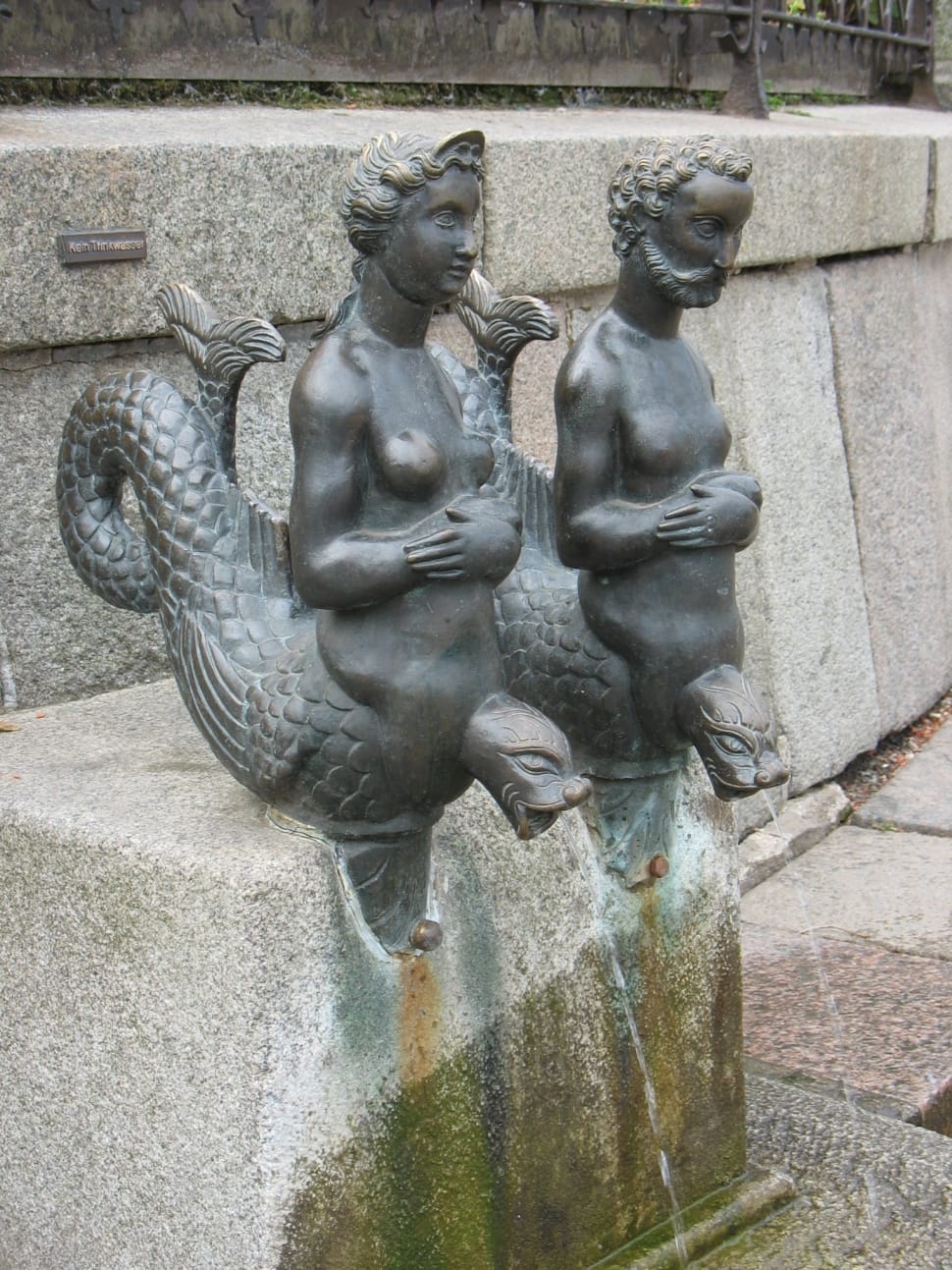 mermaid and merman statues preview